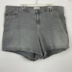 Abercrombie & Fitch Curve Love High‎ Rise Dad Jean Shorts Size 22